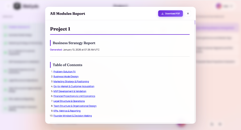 BizGyde Report Generation